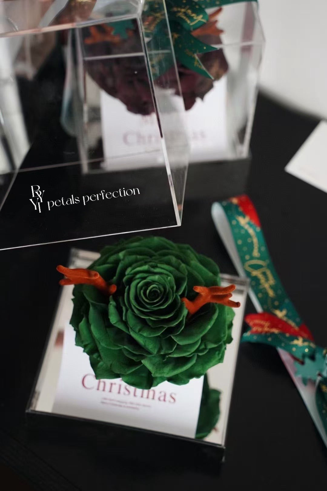 Christmas Ecuador Preserved Rose Gift Box