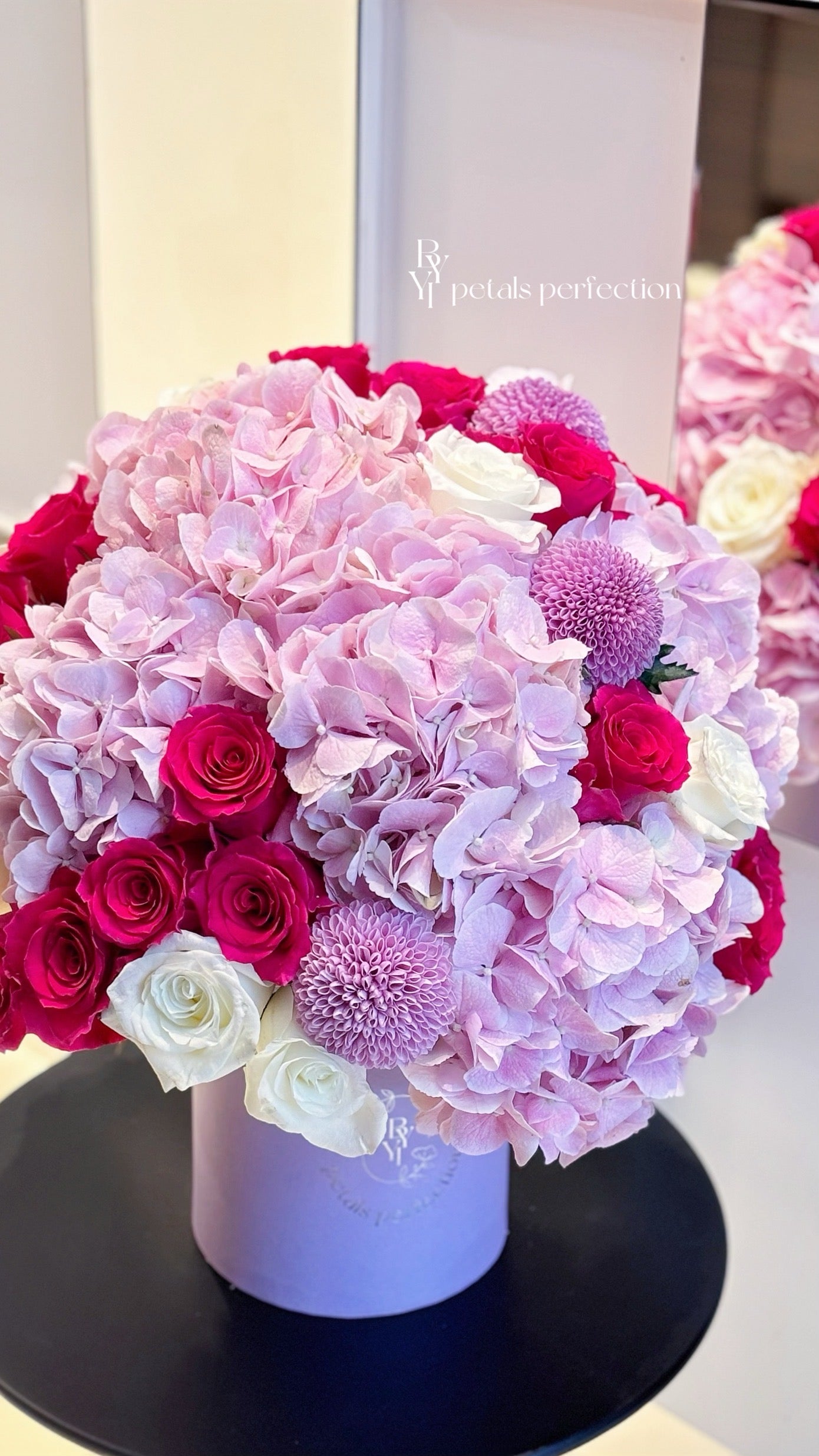 Holland Hydrangea Roses Pink Box